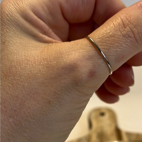 Hand Crafted Jewelry - STERLING SILVER DAINTY BAND MIDI THUMB RING